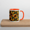Sunflowers Watercolor Floral Painting Mug with Color Inside