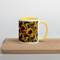 Sunflowers Watercolor Floral Painting Mug with Color Inside