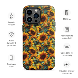 Sunflowers Watercolor Floral Painting Tough Case for iPhone®