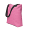 White Outline Polka Dot Hearts on the Pink Background Tote bag