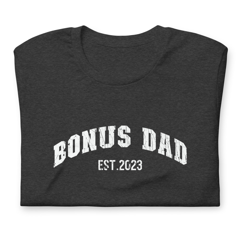 Custom Bonus Dad Shirt,Bonus Dad Established 2023,Retro Step Father Shirt,Bonus Dad Tshirt,Dad Birthday Shirt