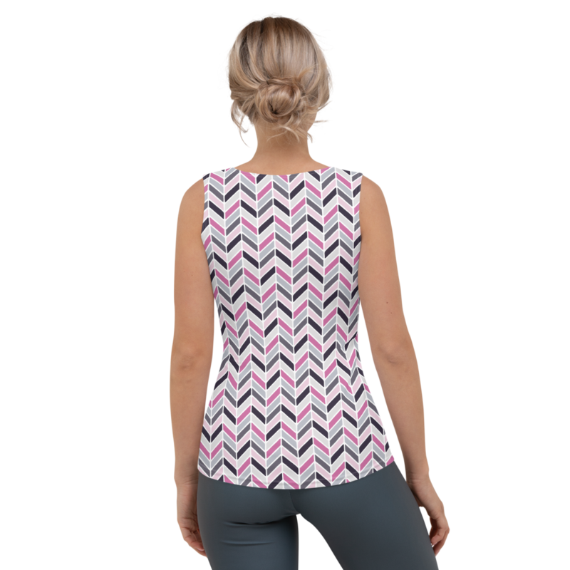Colorful Chevron ZigZag Stripes Pattern Sublimation Cut & Sew Tank Top