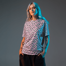 colorful chevron zigzag stripes pattern recycled unisex sports jersey