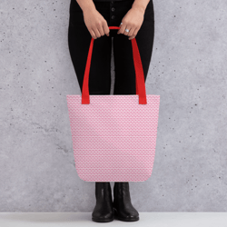 Pink Hearts on the White Background Tote bag