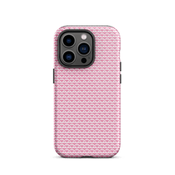Pink Hearts on the White Background Tough Case for iPhone®