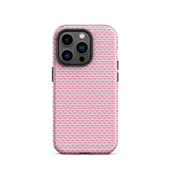 pink hearts on the white background tough case for iphone®