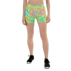 birds & flying kites summer seamless pattern shorts