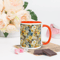 Colorful Spring Flowers Seamless Pattern Mug with Color Inside