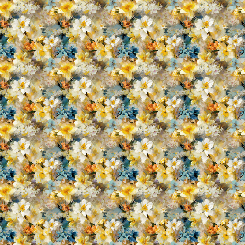 Colorful Spring Flowers Seamless Pattern Skater Dress