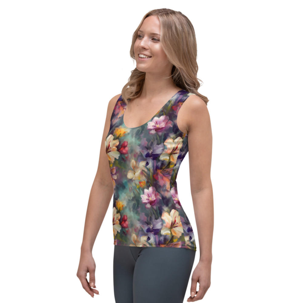 Beautiful Romantic Flowers Chic Floral Pattern Sublimation Cut & Sew Tank Top