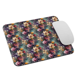 beautiful romantic flowers chic floral pattern mouse pad