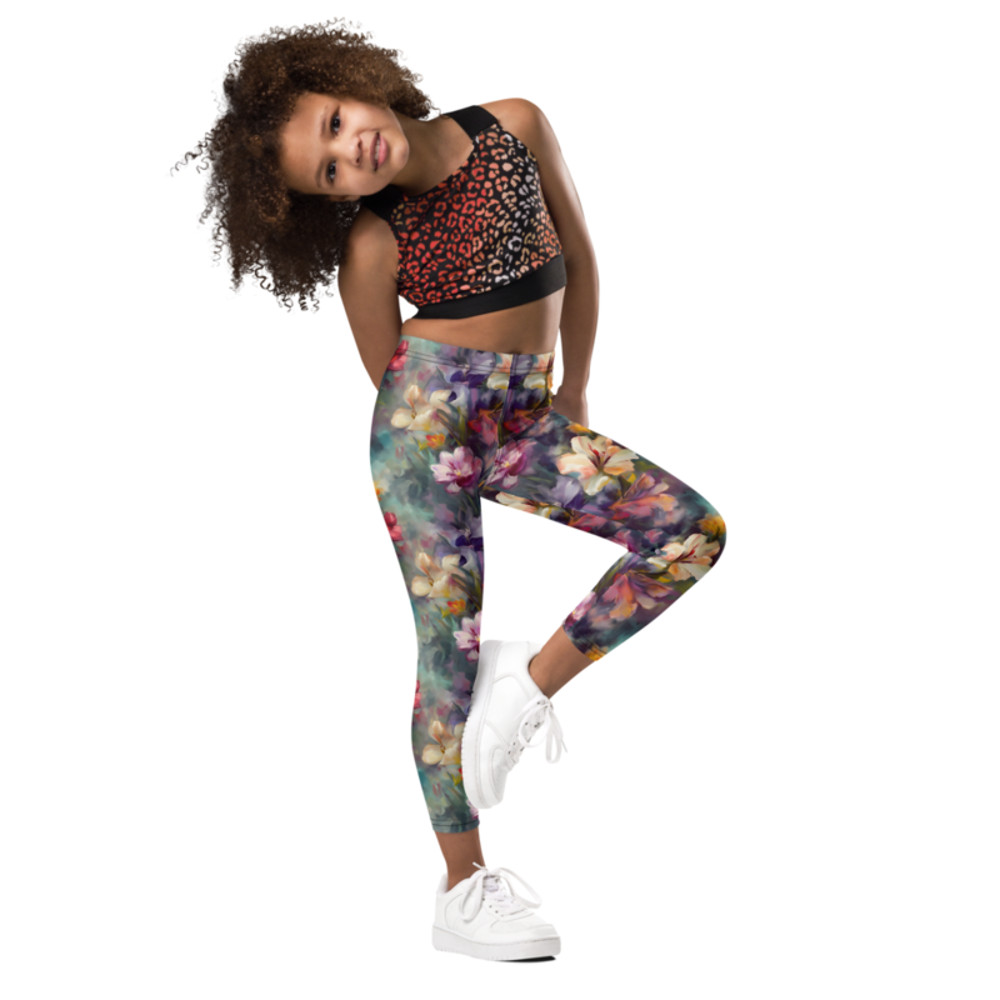 Beautiful Romantic Flowers Chic Floral Pattern Kid's Leggings
