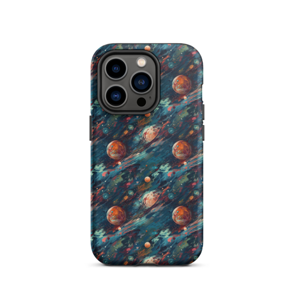 Watercolor Outer Space Planets Galaxy Pattern Tough Case for iPhone®
