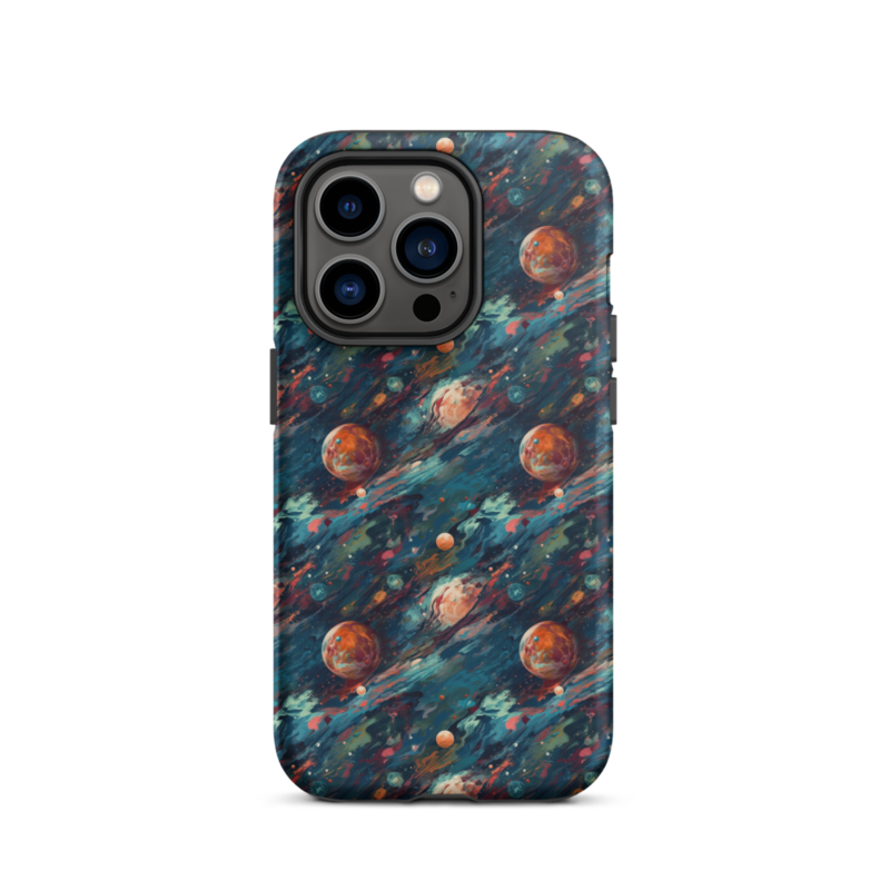 Watercolor Outer Space Planets Galaxy Pattern Tough Case for iPhone®