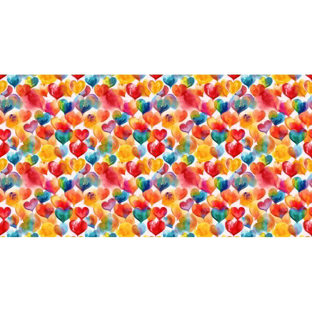 Colorful Watercolor Hearts Cute Girly Pattern Women’s Recycled Athletic Shorts