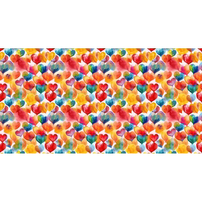 Colorful Watercolor Hearts Cute Girly Pattern Women’s Recycled Athletic Shorts