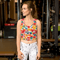 Colorful Watercolor Hearts Cute Girly Pattern Crop Top