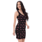 Pink Hearts on the Black Background Sublimation Cut & Sew Dress