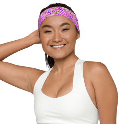 pink yellow blue modern mozaic seamless pattern headband