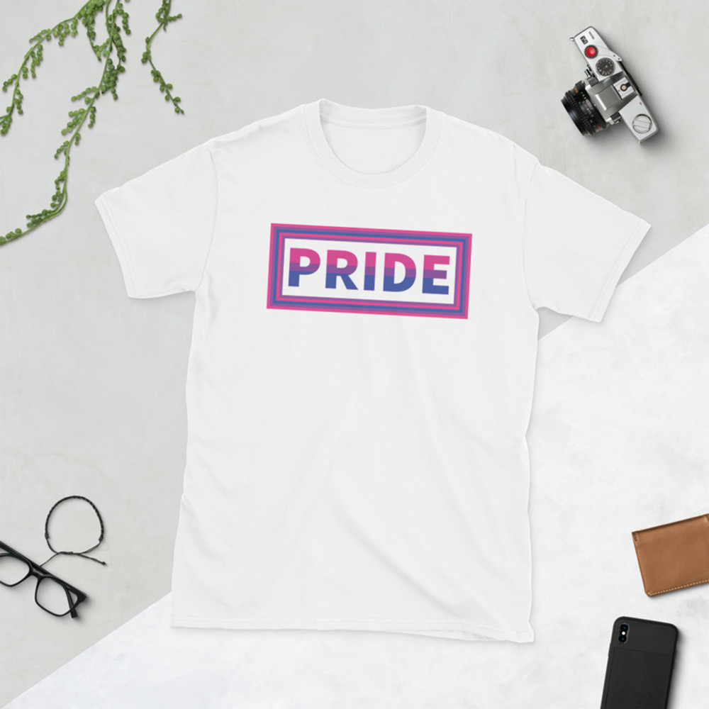Bisexual Flag Frame Pride FShort-Sleeve Unisex T-Shirt
