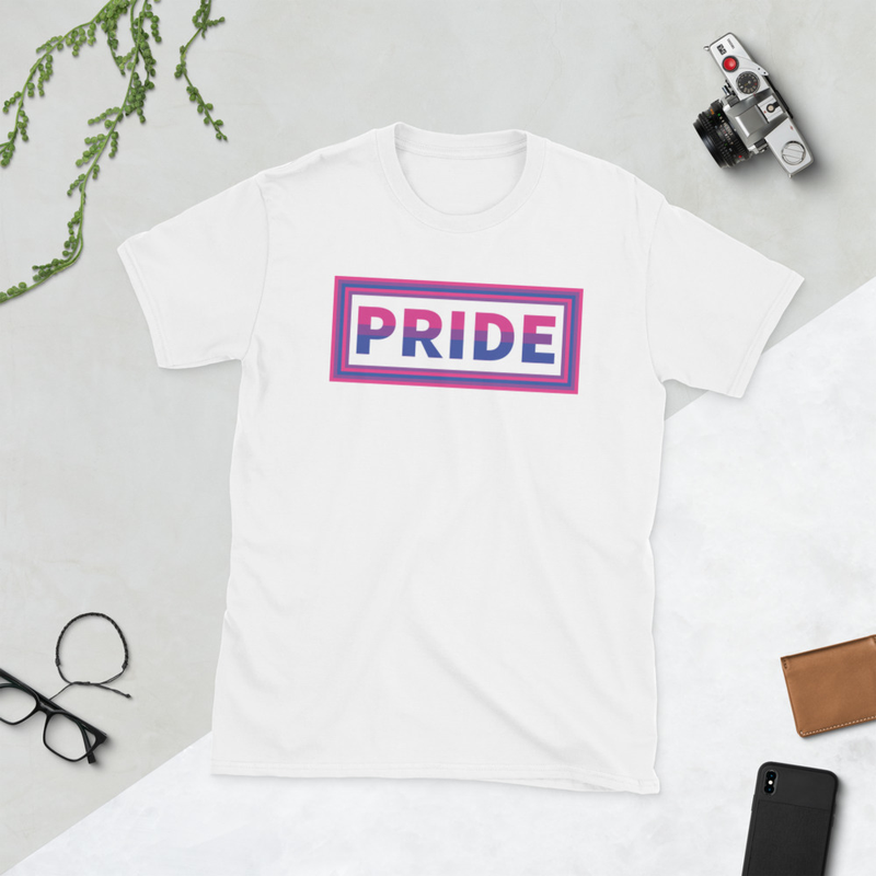 Bisexual Flag Frame Pride FShort-Sleeve Unisex T-Shirt