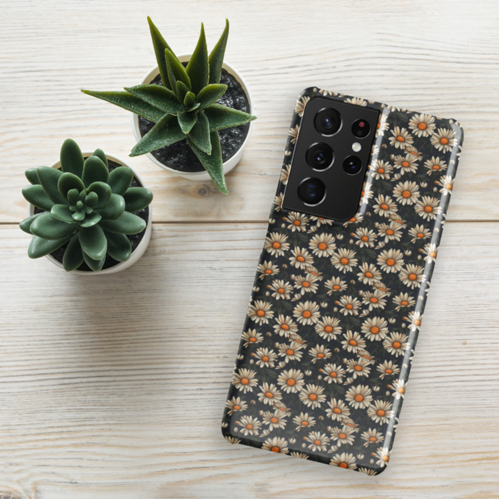 Daisy Flowers Retro Seamless Pattern Snap case for Samsung®