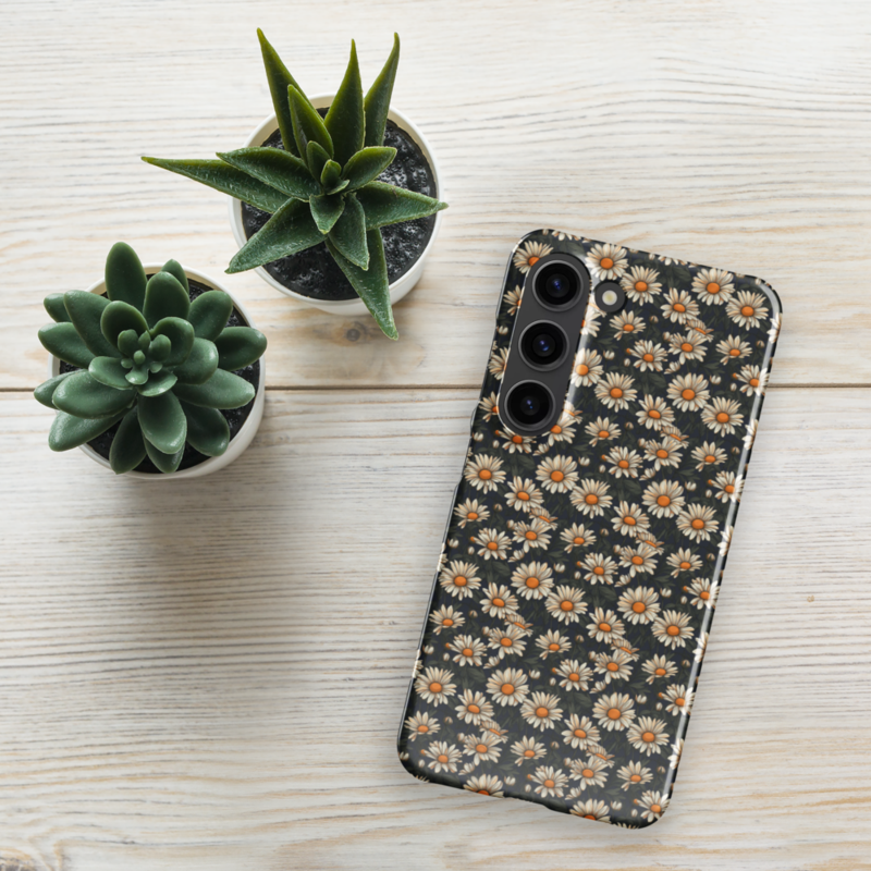 Daisy Flowers Retro Seamless Pattern Snap case for Samsung®