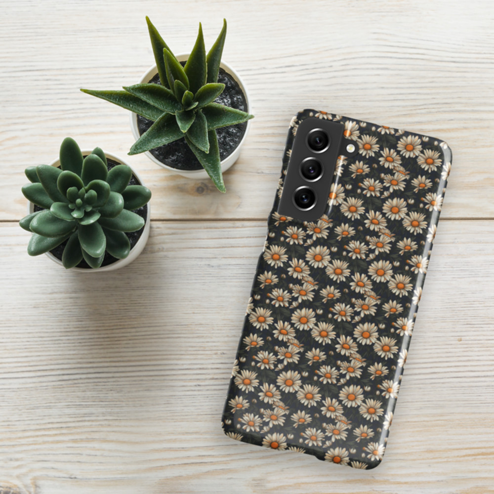 Daisy Flowers Retro Seamless Pattern Snap case for Samsung®