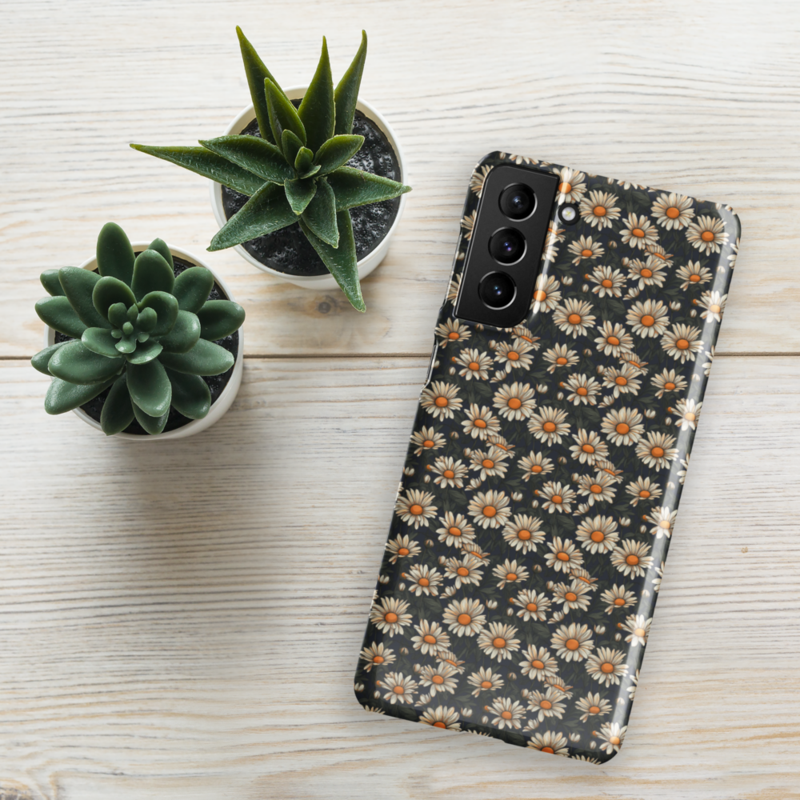 Daisy Flowers Retro Seamless Pattern Snap case for Samsung®