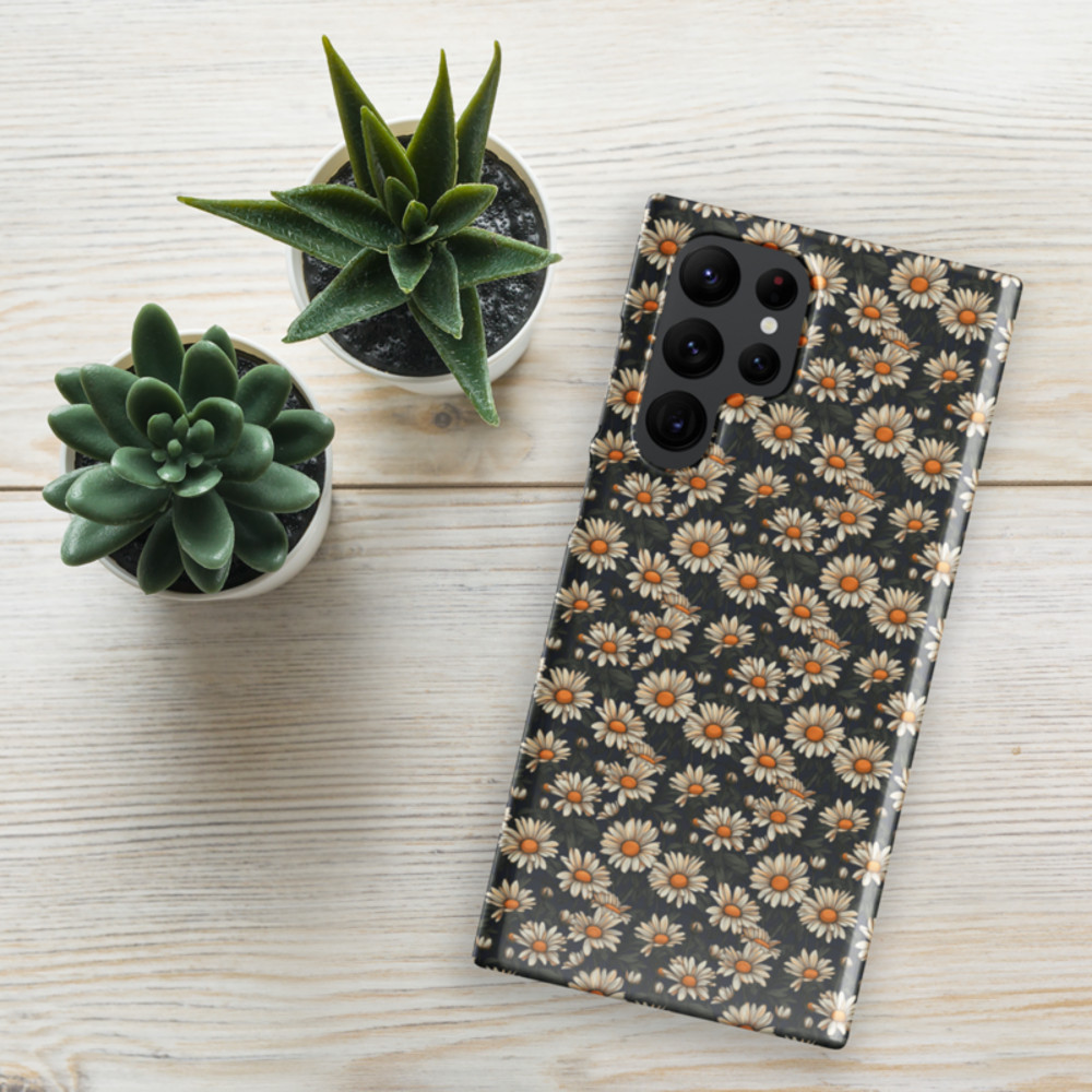 Daisy Flowers Retro Seamless Pattern Snap case for Samsung®
