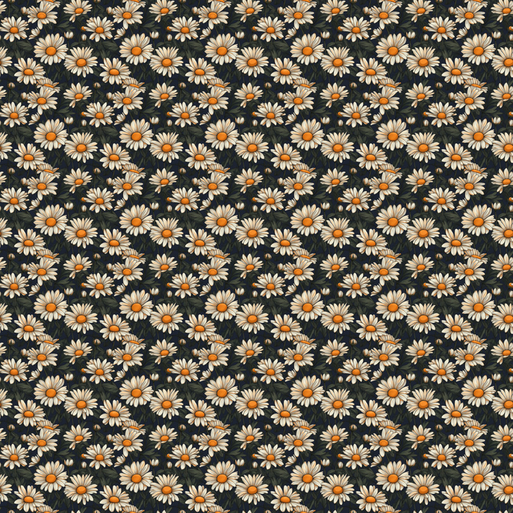 Daisy Flowers Retro Seamless Pattern Yoga Leggings