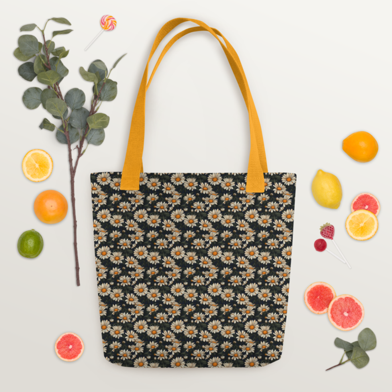 Daisy Flowers Retro Seamless Pattern Tote bag