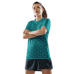 Aquatic Flowers Seamless Pattern Recycled unisex sports jersey