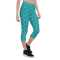 Aquatic Flowers Seamless Pattern Capri Leggings