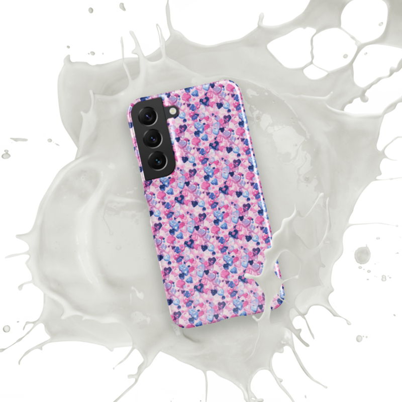 Cartoon Love Hearts Pattern Snap case for Samsung®