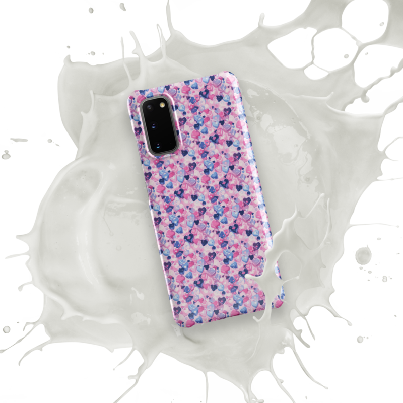 Cartoon Love Hearts Pattern Snap case for Samsung®