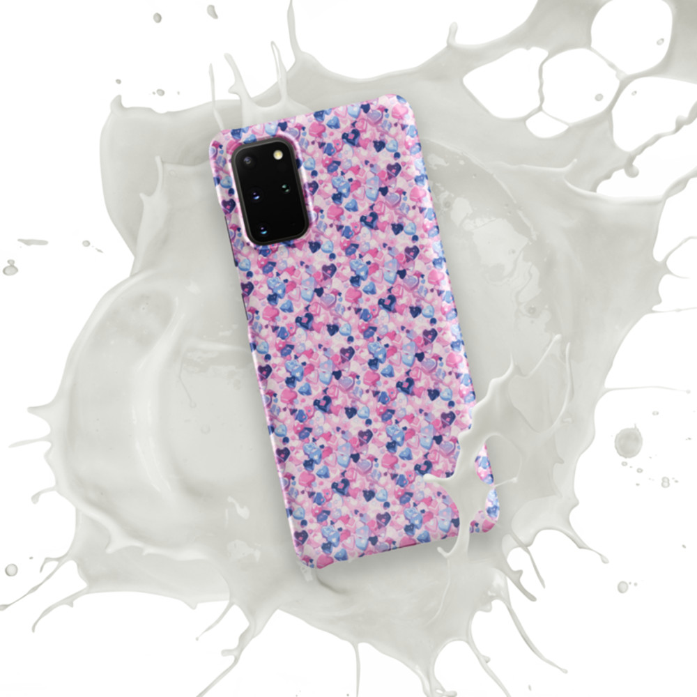 Cartoon Love Hearts Pattern Snap case for Samsung®