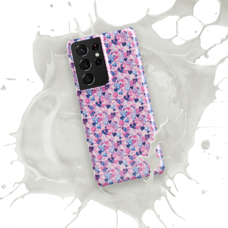 Cartoon Love Hearts Pattern Snap case for Samsung®