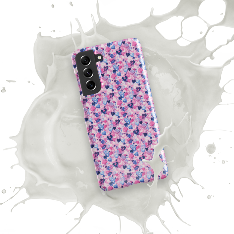Cartoon Love Hearts Pattern Snap case for Samsung®