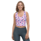Cartoon Love Hearts Pattern Crop Top