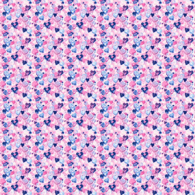 Cartoon Love Hearts Pattern Reversible bucket hat