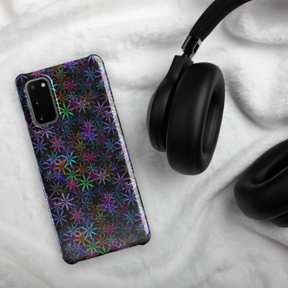 Neon Sparkle Flowers Pattern Snap case for Samsung®
