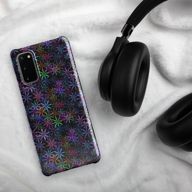 Neon Sparkle Flowers Pattern Snap case for Samsung®