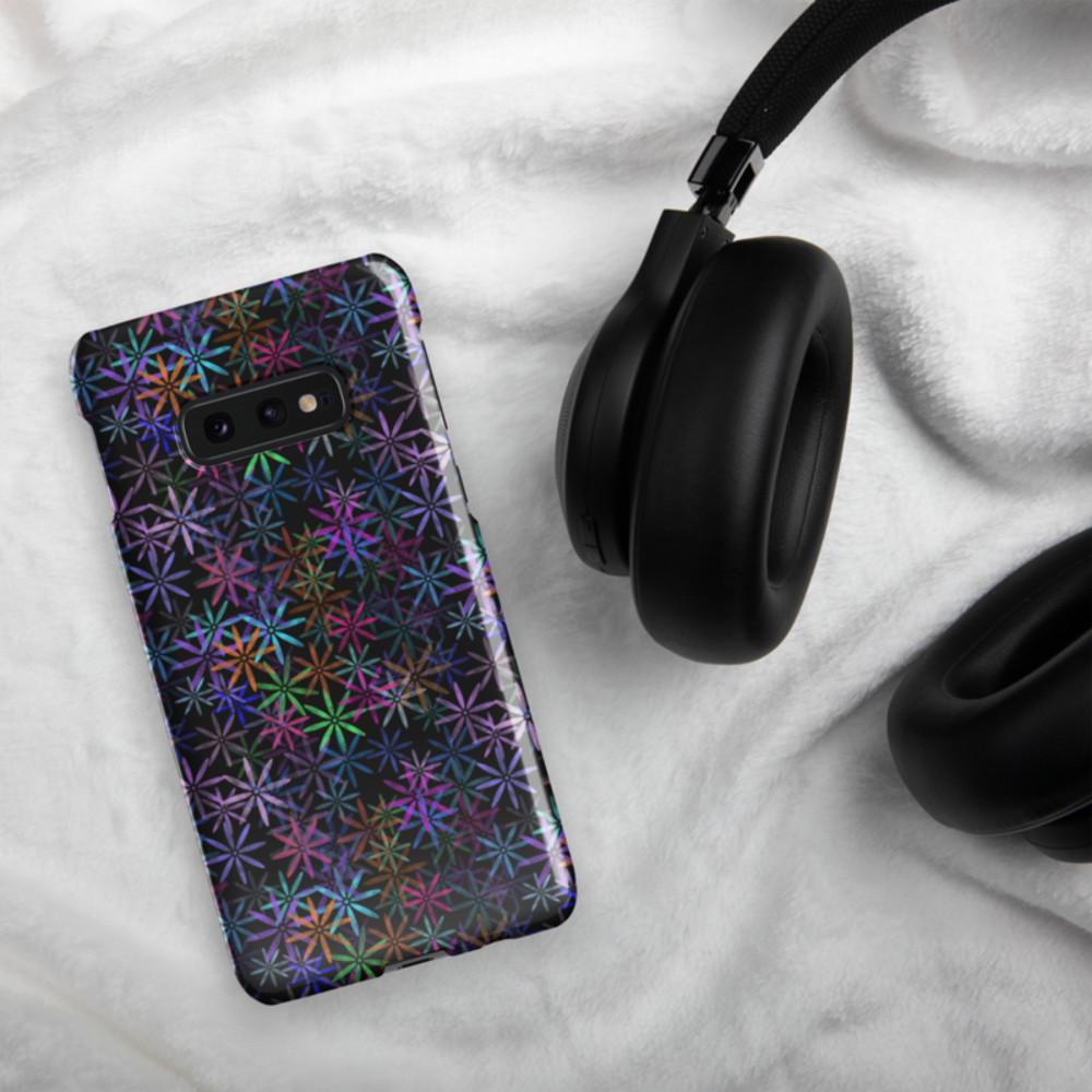 Neon Sparkle Flowers Pattern Snap case for Samsung®