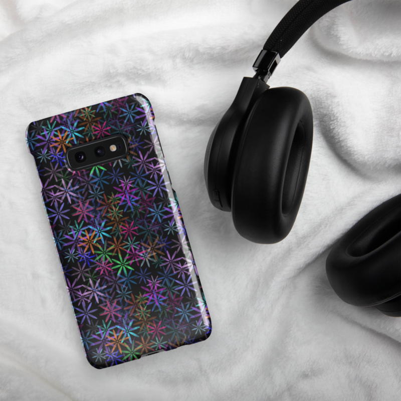 Neon Sparkle Flowers Pattern Snap case for Samsung®