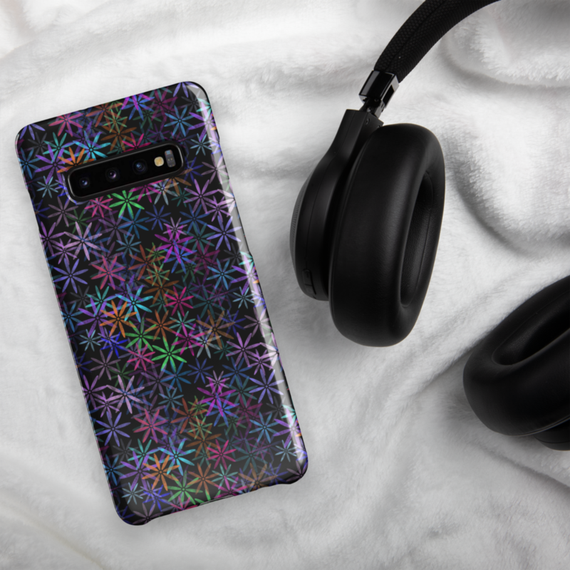 Neon Sparkle Flowers Pattern Snap case for Samsung®