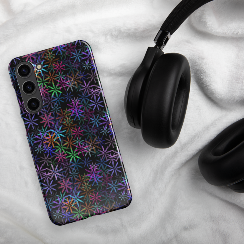 Neon Sparkle Flowers Pattern Snap case for Samsung®