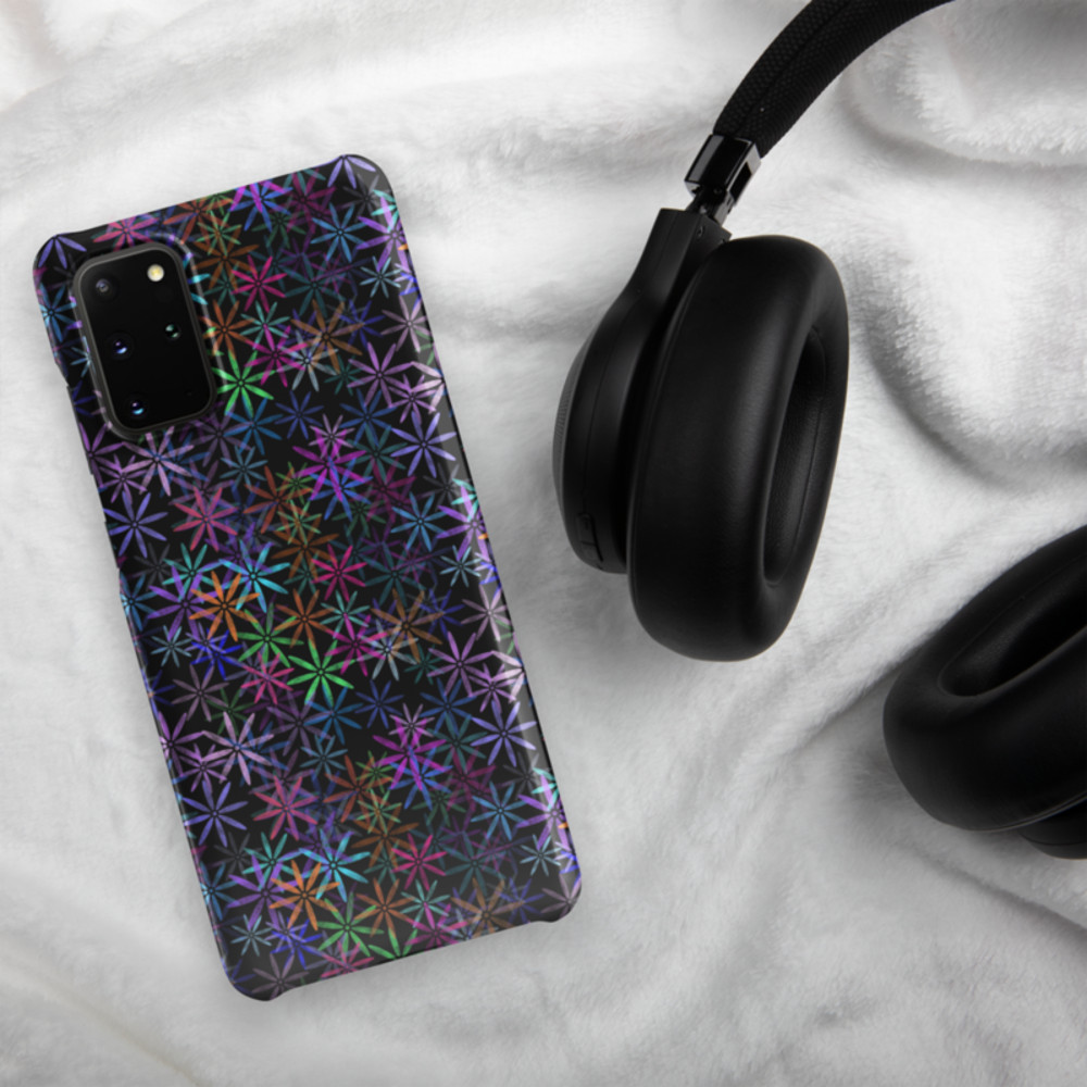 Neon Sparkle Flowers Pattern Snap case for Samsung®