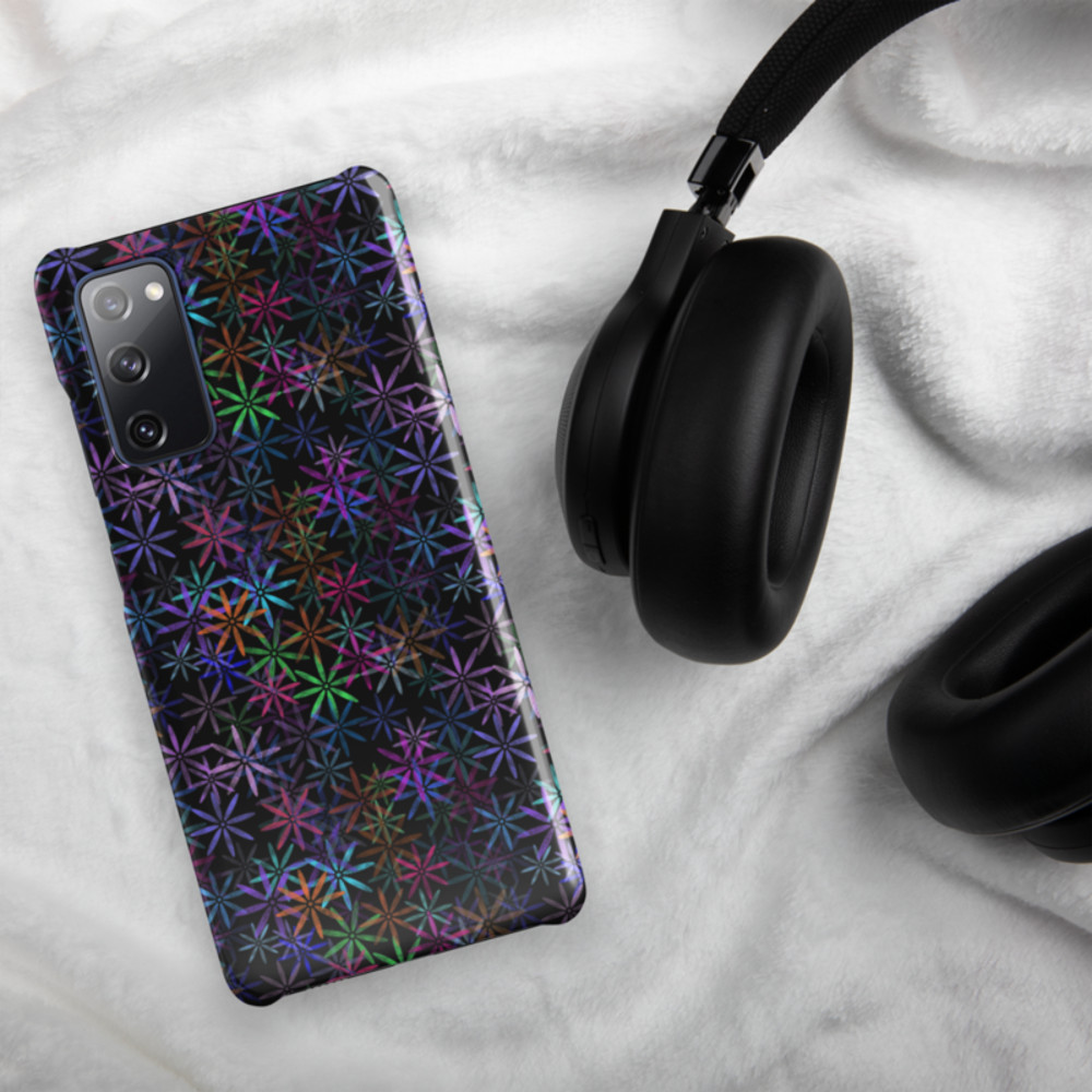 Neon Sparkle Flowers Pattern Snap case for Samsung®