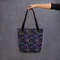 Neon Sparkle Flowers Pattern Tote bag